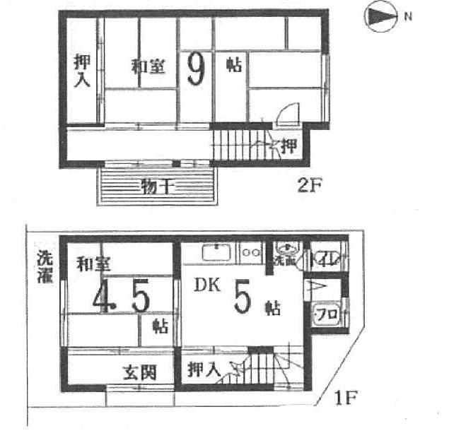 Floor plan. 13,900,000 yen, 2DK, Land area 33.89 sq m , Building area 46.38 sq m