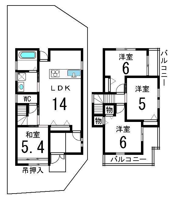 Floor plan. 29,950,000 yen, 4LDK, Land area 81.13 sq m , Building area 81.13 sq m