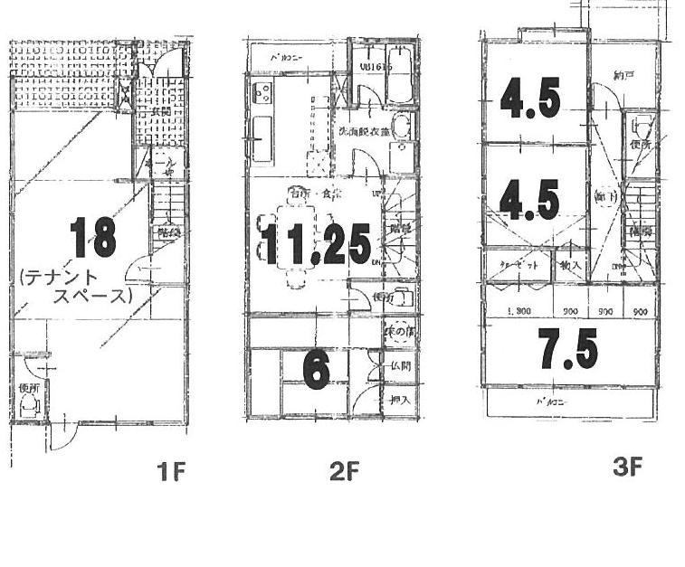 Floor plan. 35,800,000 yen, 4LDK + S (storeroom), Land area 60.68 sq m , Building area 120.69 sq m