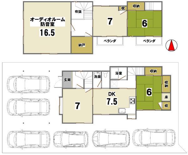 Floor plan. 35,600,000 yen, 5DK, Land area 172.02 sq m , Building area 118.63 sq m