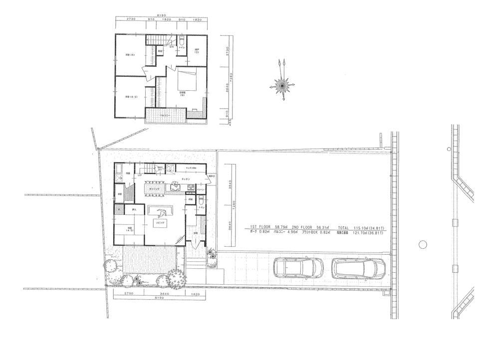 Other building plan example. Building plan example (No. 2 place) building price 18 million yen, Building area 115.10 sq m