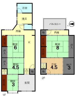 Floor plan. 35,800,000 yen, 5K+S, Land area 82.67 sq m , Building area 88.64 sq m