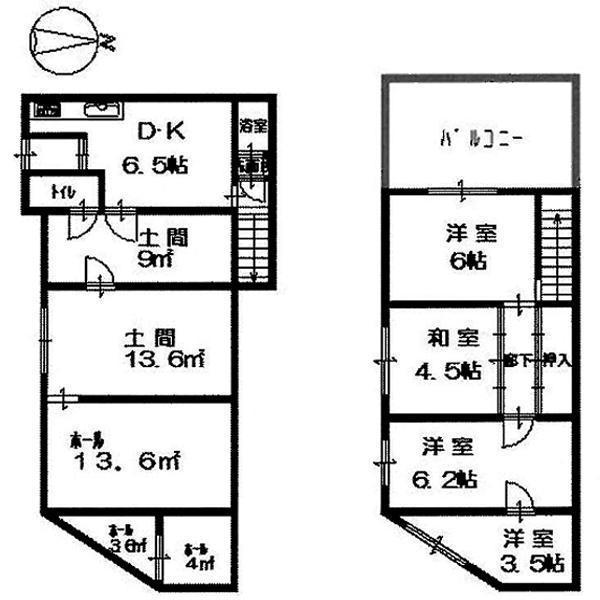 Floor plan. 24.6 million yen, 4DK, Land area 81.54 sq m , Building area 89.1 sq m