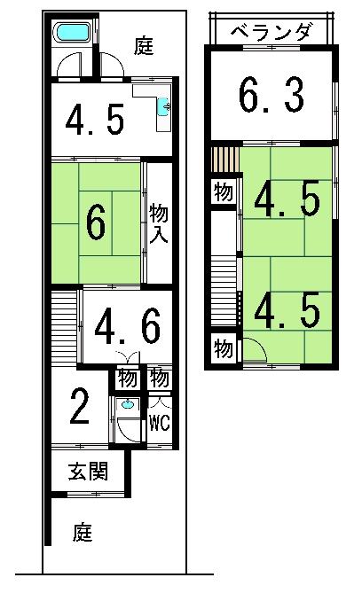 Floor plan. 28.8 million yen, 5DK, Land area 84.29 sq m , Building area 74.32 sq m
