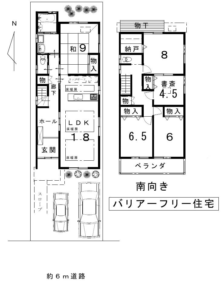 Floor plan. 73,800,000 yen, 5LDK + S (storeroom), Land area 133.22 sq m , Building area 132.37 sq m