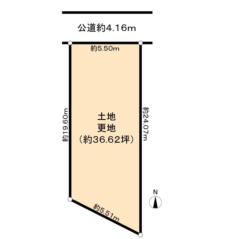 Compartment figure. Land price 48 million yen, Land area 126.93 sq m