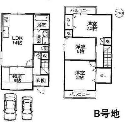 Floor plan. 32,800,000 yen, 4LDK, Land area 109.14 sq m , Building area 94.77 sq m