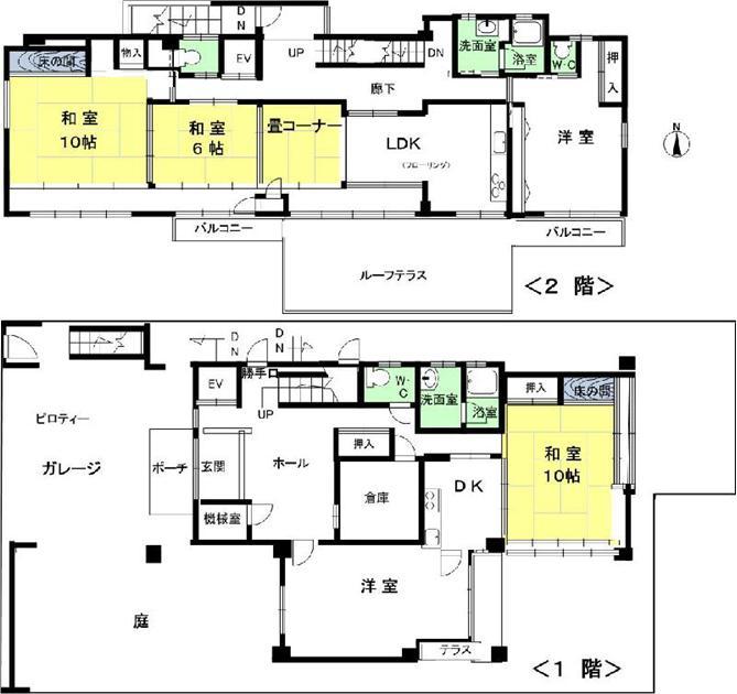 Floor plan. 200 million yen, 6LDDKK, Land area 331.2 sq m , Building area 312.37 sq m