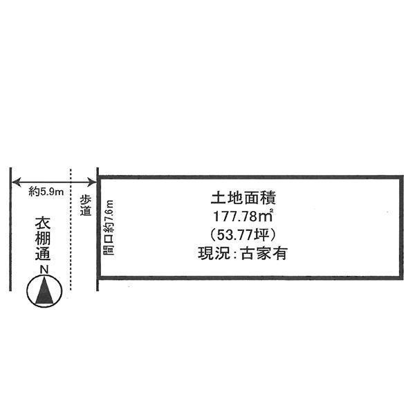 Compartment figure. Land price 75 million yen, Land area 177.78 sq m