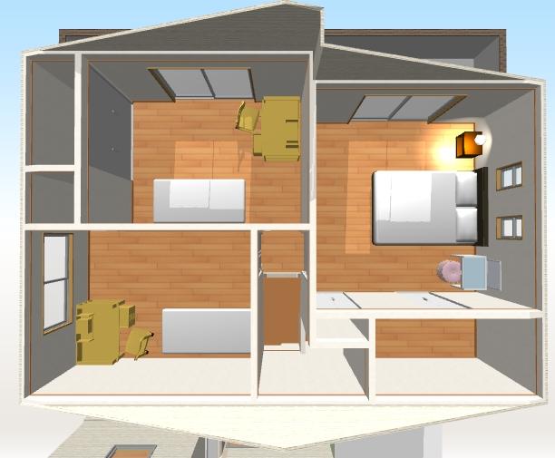 Building plan example (Perth ・ Introspection). Second floor preview Perth