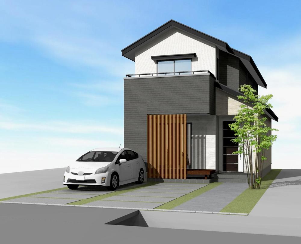 Building plan example (Perth ・ appearance). Floor plans can be freely changed.  Building plan example (No. 3 land plan) Building Price: 15.4 million yen,  Building area: 1 floor area 48.02 sq m (14.50 square meters), 2 floor area 44.71 sq m (13.50 square meters) Total floor area: 92.73 sq m (28.00 square meters)