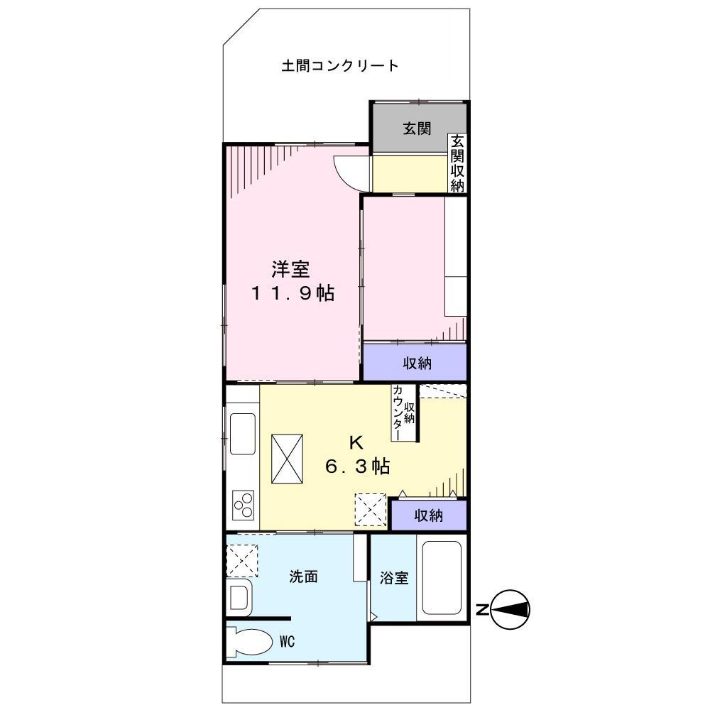 Floor plan. 17.8 million yen, 2K, Land area 75.03 sq m , Building area 40.71 sq m