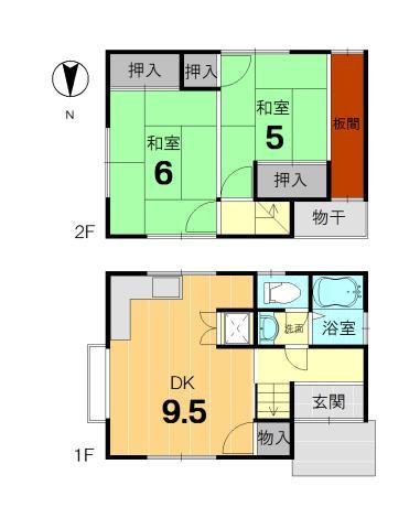 Floor plan. 13.8 million yen, 2LDK, Land area 40.72 sq m , Building area 50.53 sq m