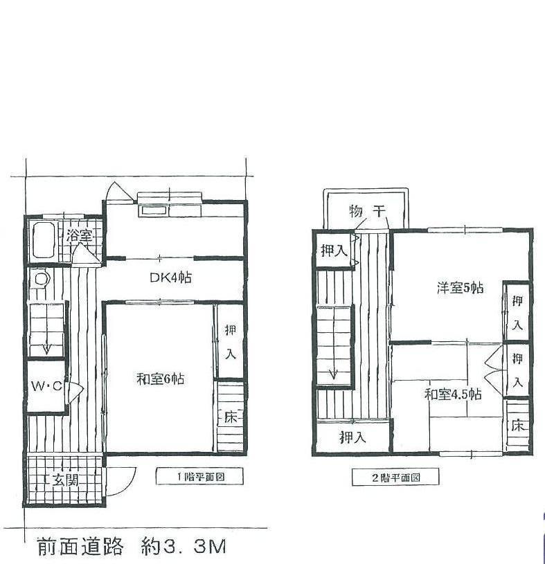 Floor plan. 18,800,000 yen, 3DK, Land area 44.98 sq m , Building area 56.4 sq m