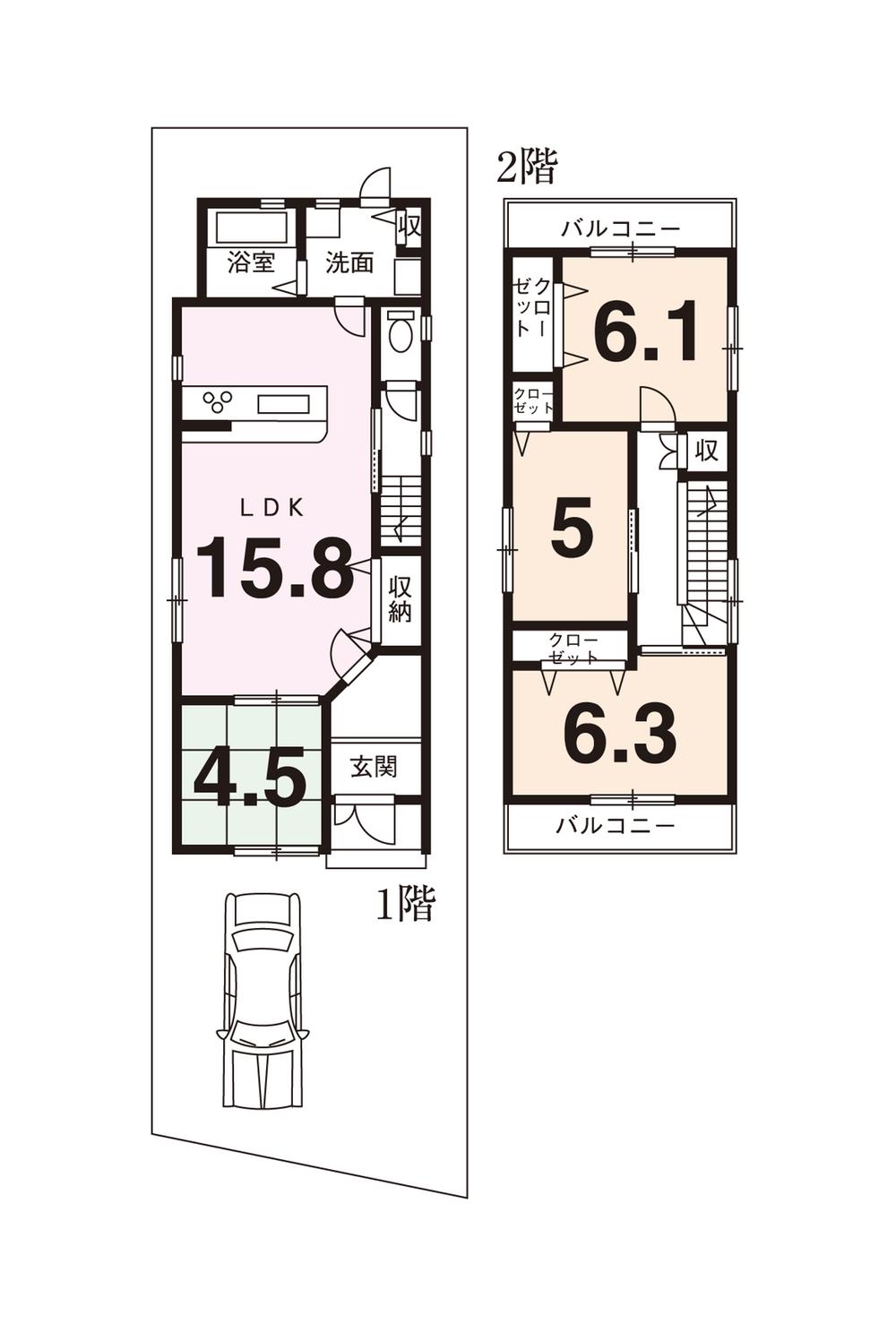 Building plan example (floor plan). Building plan example 4LDK, Land price 17.2 million yen, Land area 109.69 sq m , Building price 16,760,000 yen, Building area 90.32 sq m