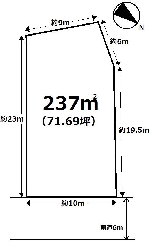 Compartment figure. Land price 24,800,000 yen, Land area 237 sq m