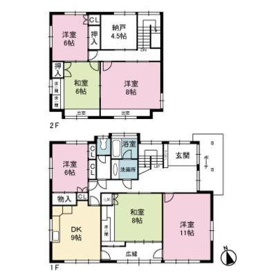 Floor plan. Main house