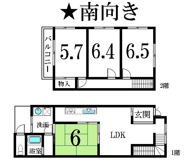 Floor plan. 16.2 million yen, 4LDK, Land area 61.51 sq m , Building area 89.84 sq m