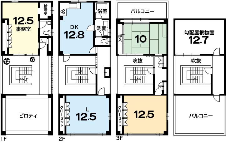 Floor plan. 39,800,000 yen, 4LDK, Land area 100.36 sq m , Ideal for building area 118.72 sq m office-cum-home Security also thorough in the auto-lock of the peace of mind