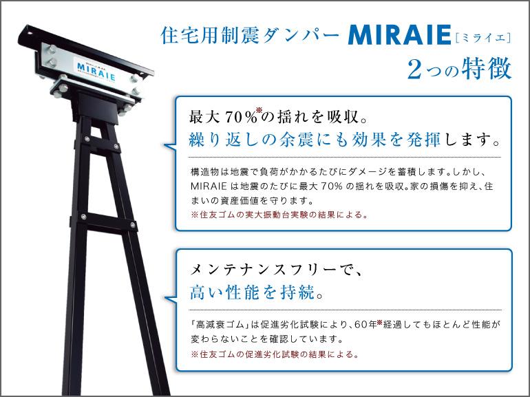 Sway 70% absorption of the earthquake at the time of the servants damping device even "MIRAIE"! Protect your precious home and family ☆ 