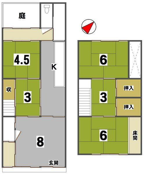 Floor plan. 31,800,000 yen, 4K, Land area 63.2 sq m , Building area 84.76 sq m