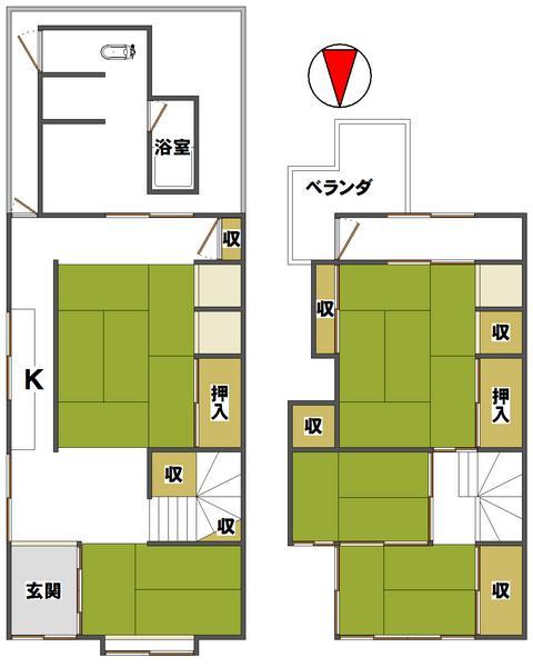 Floor plan. 19 million yen, 4K+S, Land area 69.15 sq m , Building area 69.34 sq m