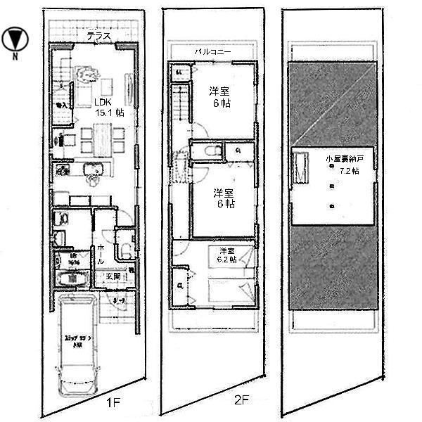 Floor plan. 37,800,000 yen, 3LDK, Land area 78.77 sq m , Building area 86.09 sq m