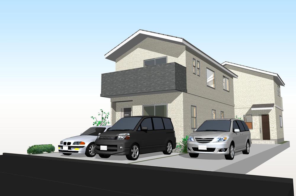 Building plan example (Perth ・ appearance). Subdivision is cityscape prospective view