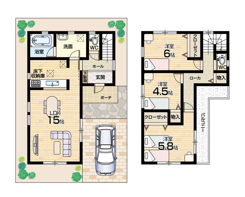 Floor plan. 22,900,000 yen, 3LDK, Land area 72.96 sq m , Good floor plan of the building area 77.76 sq m housework leads consideration to usability