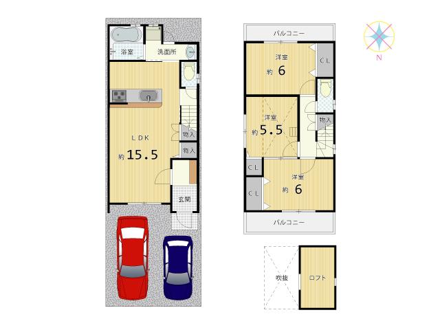 Floor plan. 31,900,000 yen, 3LDK, Land area 70.08 sq m , Building area 77.97 sq m