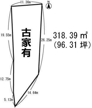 Compartment figure. Land price 39,800,000 yen, Land area 318.39 sq m land type