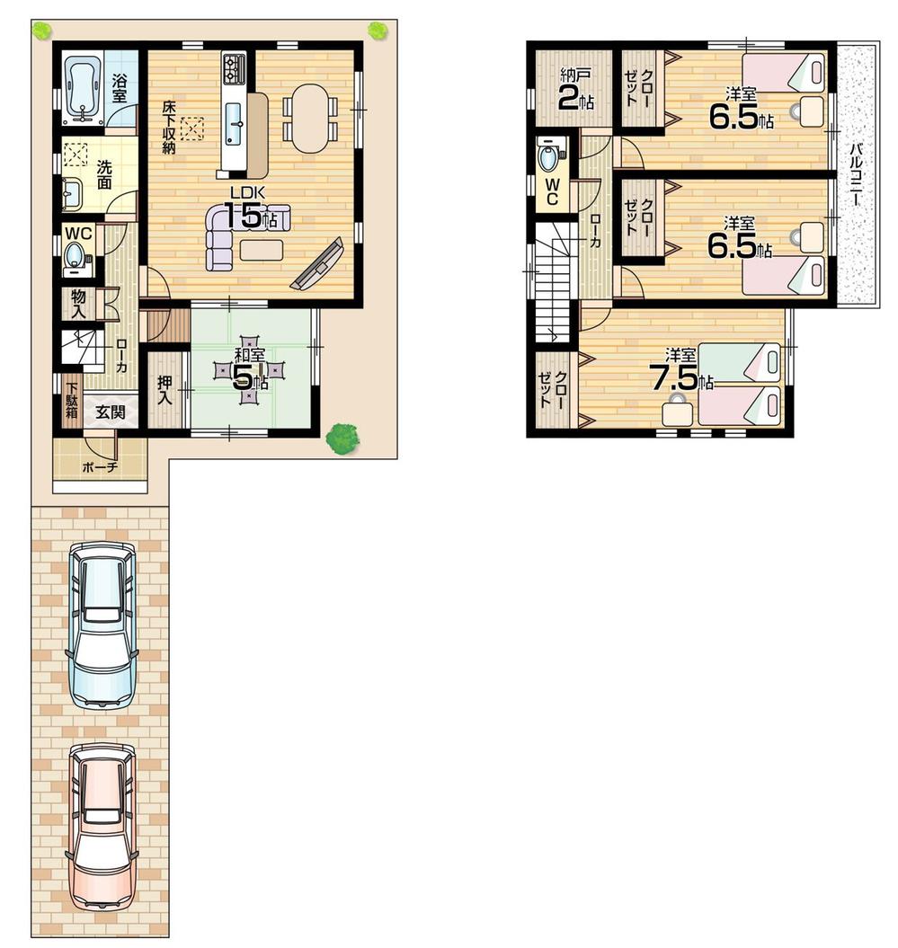 Floor plan. (No. 3 locations), Price 25,900,000 yen, 4LDK, Land area 128.95 sq m , Building area 96.79 sq m