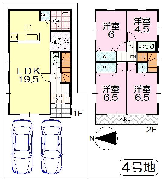 Floor plan. 25,900,000 yen, 4LDK, Land area 110.3 sq m , Building area 94.77 sq m