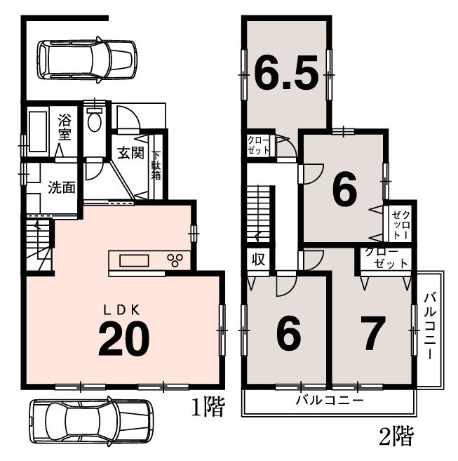 Other building plan example. Building plan example (No. 4 locations) Building Price 17.3 million yen, Building area 98.81 sq m