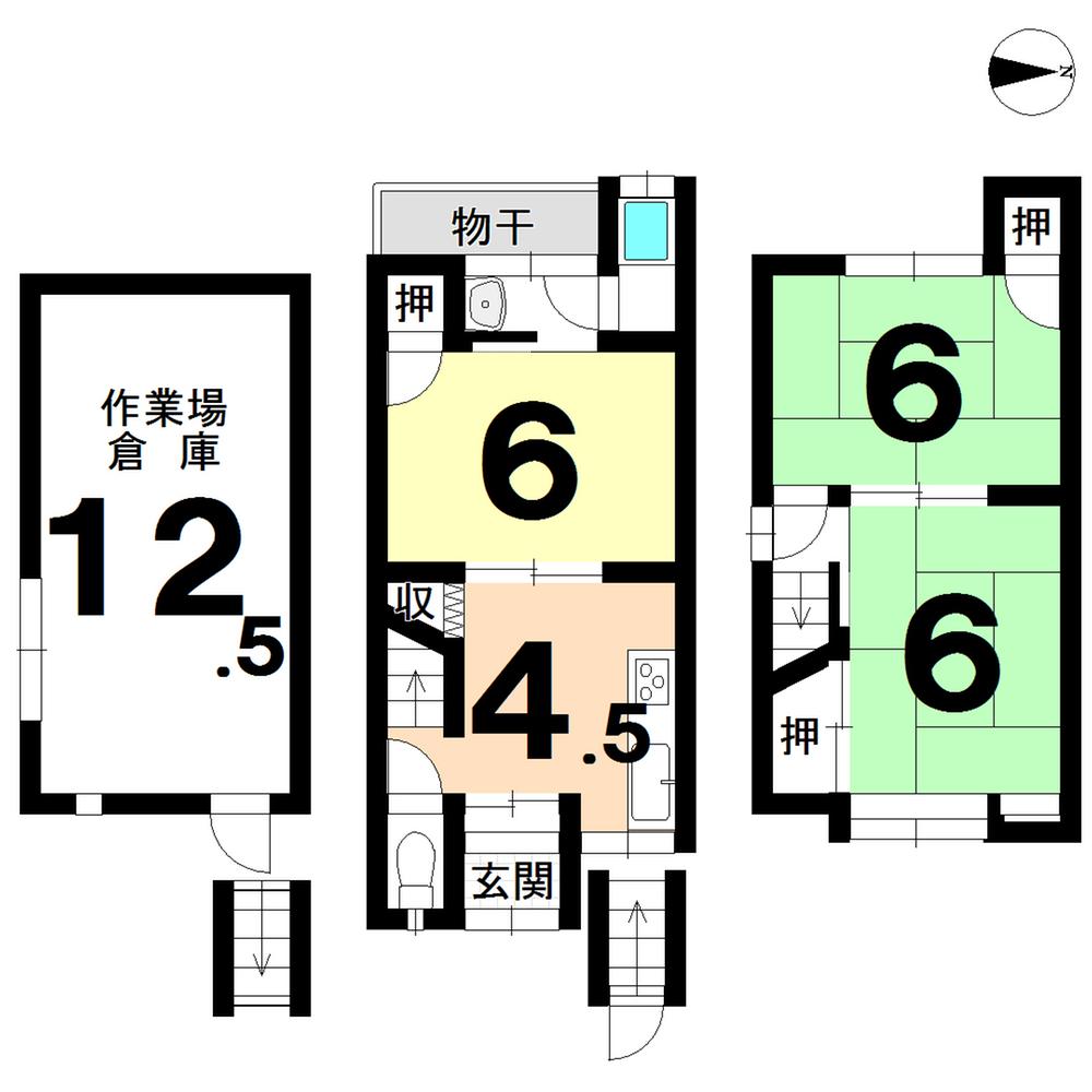 Floor plan. 10.8 million yen, 4DK, Land area 44.17 sq m , Building area 72.4 sq m