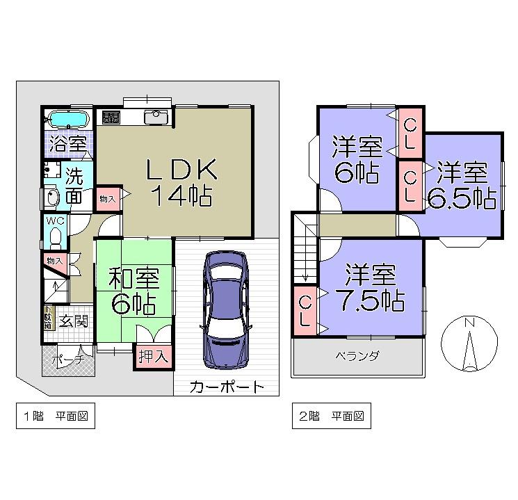 Floor plan. 18.9 million yen, 4LDK, Land area 83.86 sq m , Building area 93.35 sq m floor plan