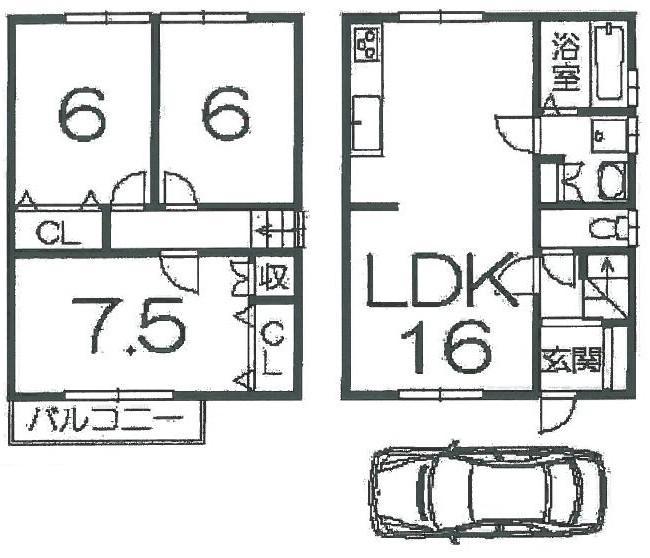 Floor plan. 26,800,000 yen, 3LDK, Land area 72.22 sq m , Building area 84.72 sq m