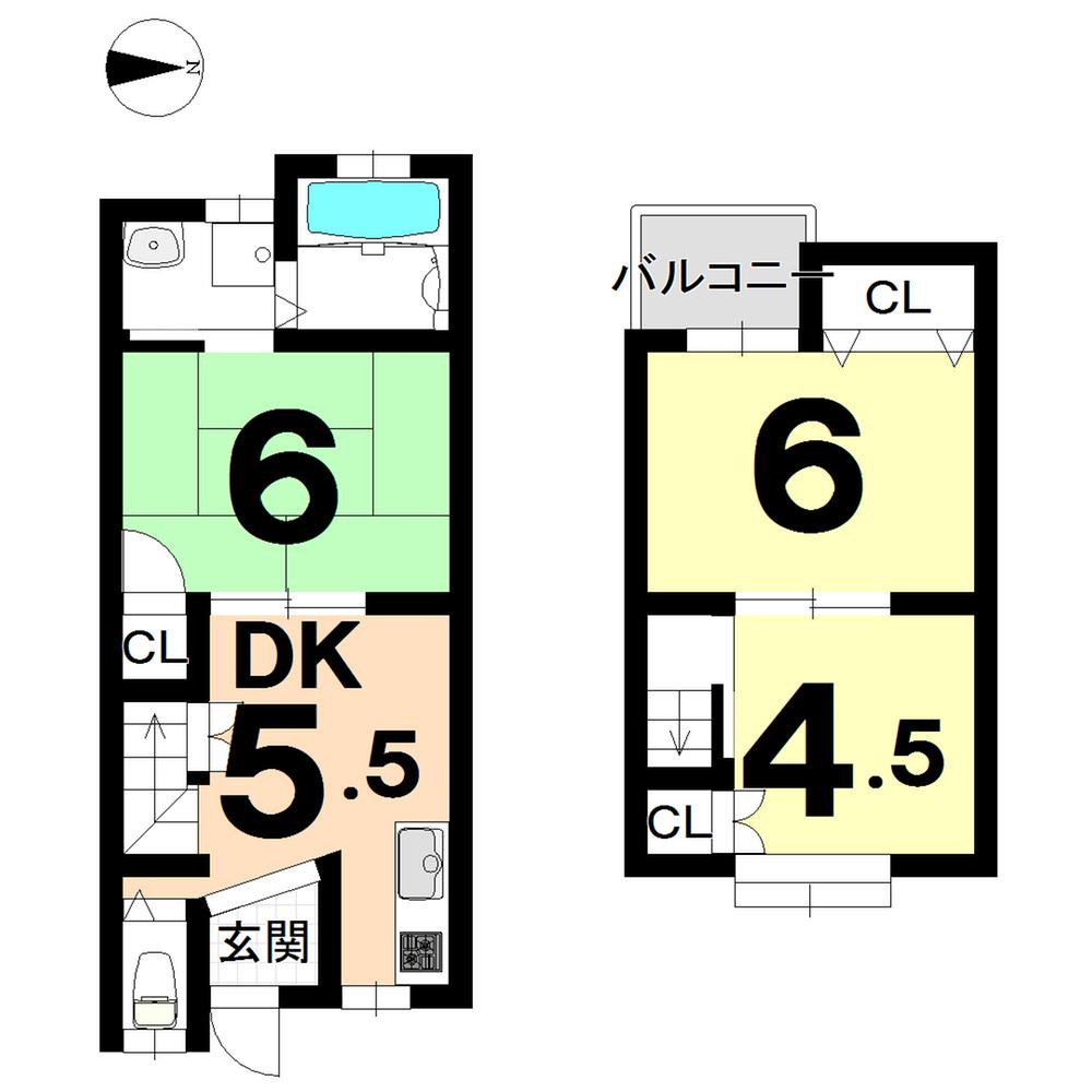 Floor plan. 9.8 million yen, 3DK, Land area 38.88 sq m , Building area 50.2 sq m