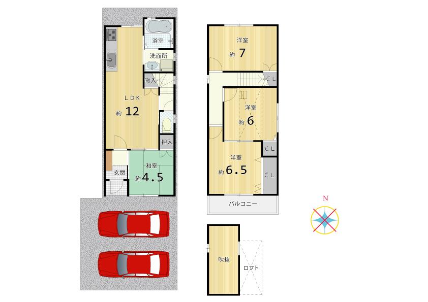 Floor plan. 25,900,000 yen, 4LDK, Land area 77.71 sq m , Building area 79.79 sq m