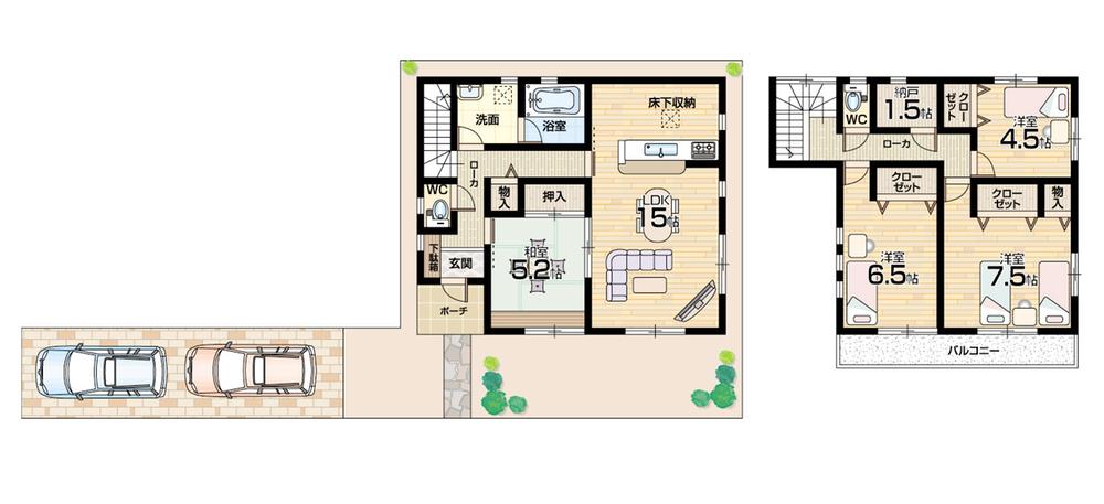 Floor plan. 25,900,000 yen, 4LDK, Land area 133.94 sq m , Building area 98.41 sq m 4LDK