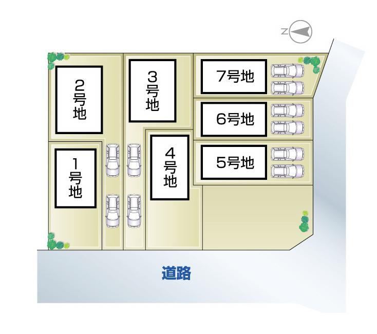 The entire compartment Figure. Minami-ku Kamitobatonomorihigashimuko cho All seven House 5 House! Ready-built pre-sale! 