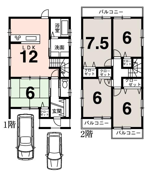 Building plan example (floor plan). Building plan example (No. 1 place) Building Price      15.5 million yen, Building area 88.69 sq m