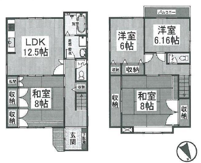 Floor plan. 35,800,000 yen, 4LDK, Land area 107.3 sq m , Building area 111.76 sq m