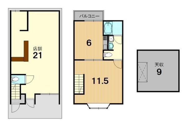 Floor plan. 19,800,000 yen, 1DK, Land area 50.61 sq m , Building area 66.24 sq m