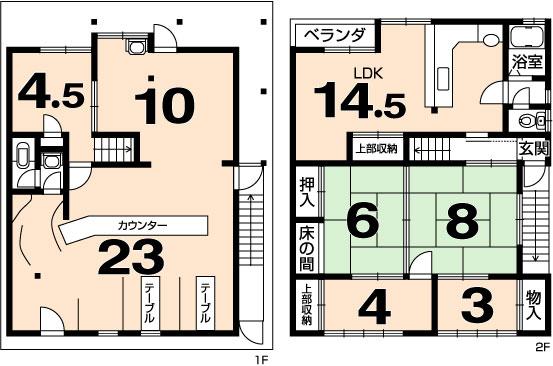 Floor plan. 22,800,000 yen, 5LDK, Land area 93.8 sq m , Building area 141.86 sq m