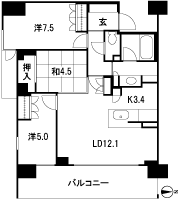Floor: 3LDK, occupied area: 74.21 sq m, Price: 64.5 million yen