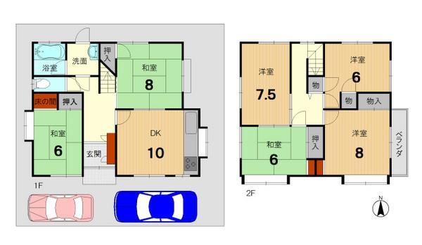 Floor plan. 36,800,000 yen, 5DK, Land area 116.35 sq m , Building area 121.7 sq m