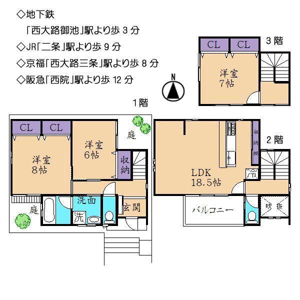 Floor plan. 47,800,000 yen, 3LDK, Land area 113.4 sq m , Building area 107.41 sq m