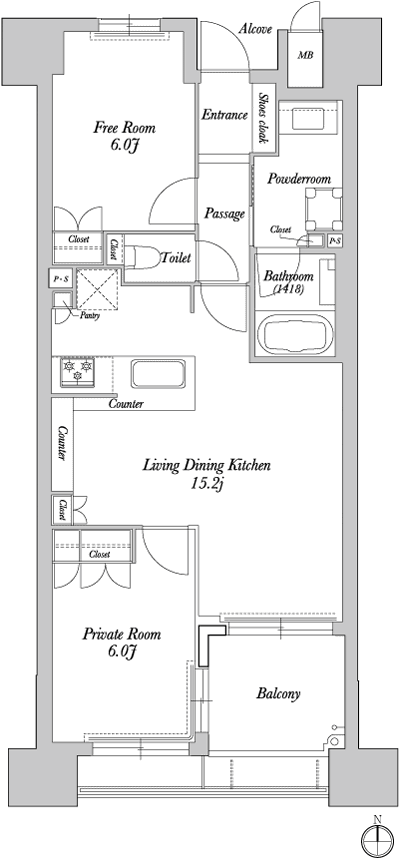 Floor: 1LDK + F, the area occupied: 60.24 sq m, Price: TBD