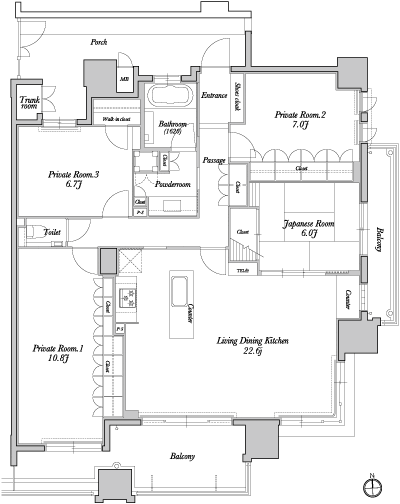 Floor: 4LDK, occupied area: 115.62 sq m, Price: TBD